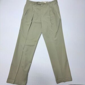 Corbin Ltd for Nordstrom Mens Pleated Dress Pants Khaki Tan Cuffed 38X32